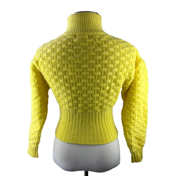 NWT Maeve by Anthropologie Buttercup Textured Chunky Knit Crop Sweater Jacket XS - Picture 9 of 13